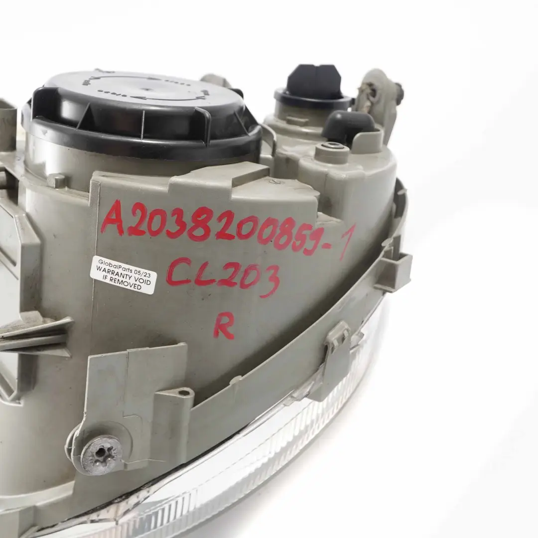 Headlight Headlamp Lamp Light Front Right O/S to Mercedes CLC CL203 with Part number A2038200859 Mercedes CLC CL203 Headlight Headlamp Lamp Light Front Right O/S - SKU rhd-A2038200859-1 - Part number A2038200859