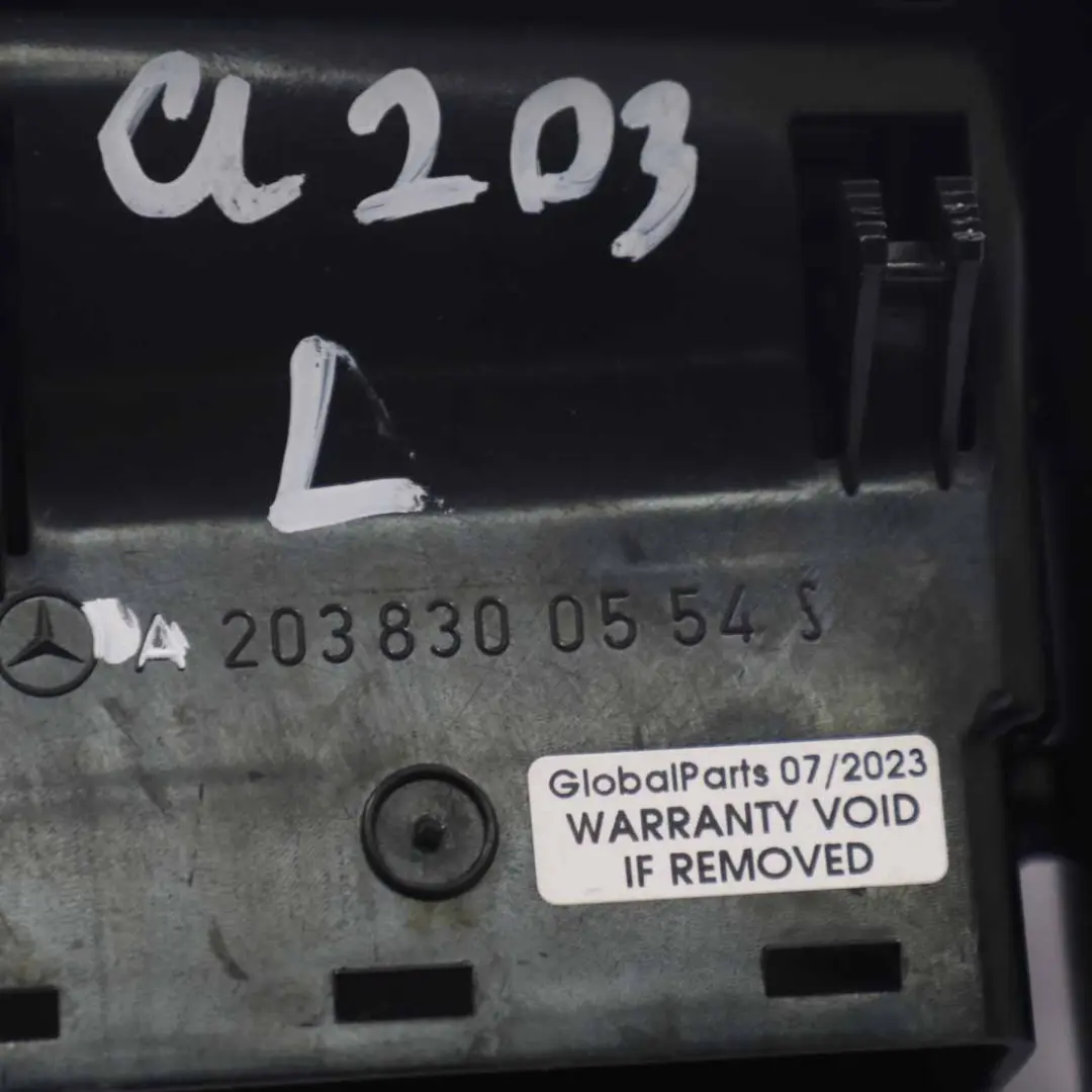 Grille Mercedes W203 Fresh Left N/S Vent Dashboard Black A2038300554 to Air with Part number A2038303154 Air Grille Mercedes W203 Fresh Left N/S Vent Dashboard Black A2038300554 - SKU rhd-A2038300554 - Part number A2038303154