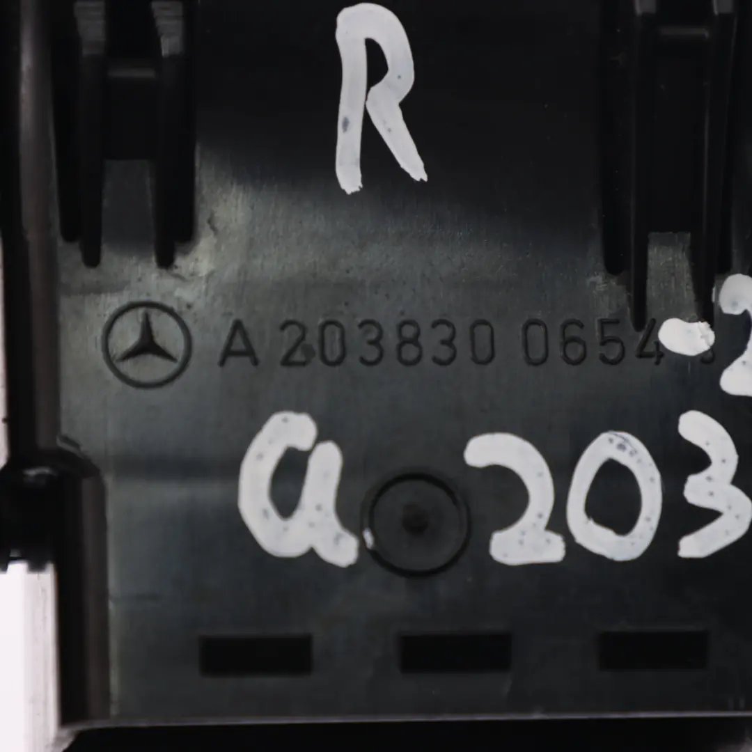 Fresh Air Grille Right O/S Vent Dashboard Black A2038300654 to Mercedes W203 with Part number A2038303254 Mercedes W203 Fresh Air Grille Right O/S Vent Dashboard Black A2038300654 - SKU rhd-A2038300654-2 - Part number A2038303254