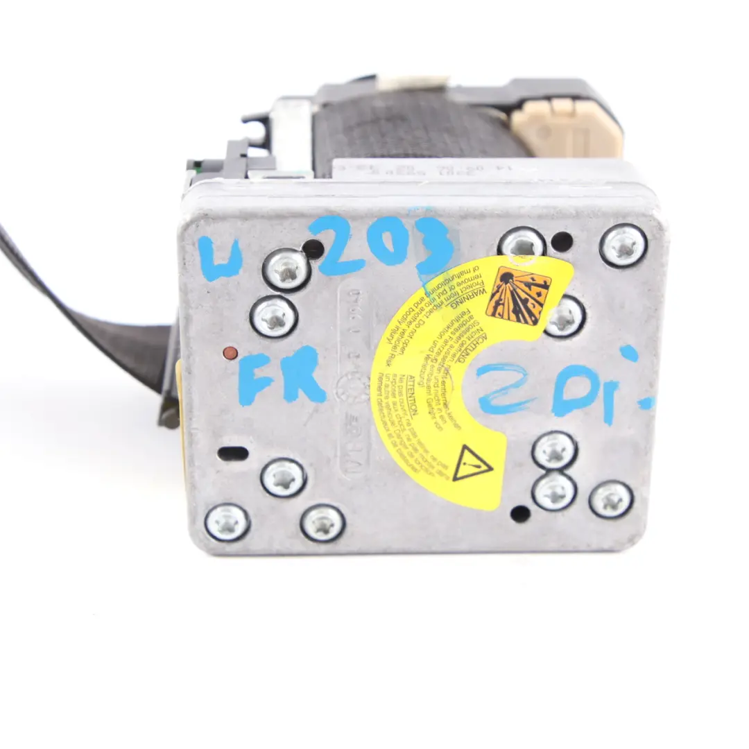 Mercedes W203 Seatbelt Front Right O/S Seat Safety Belt Black - SKU rhd-A2038601086-1 - Part number A2038601086