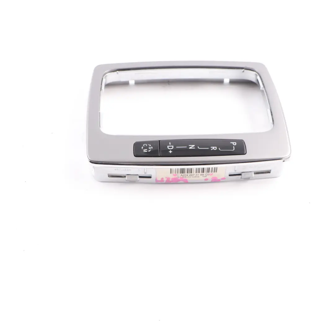 Selector Cover Mercedes W204 Trim Frame Titan Silver Switch to Gear with Part number A2042673188 Gear Selector Cover Mercedes W204 Trim Frame Titan Silver Switch - SKU rhd-A2042673188 - Part number A2042673188