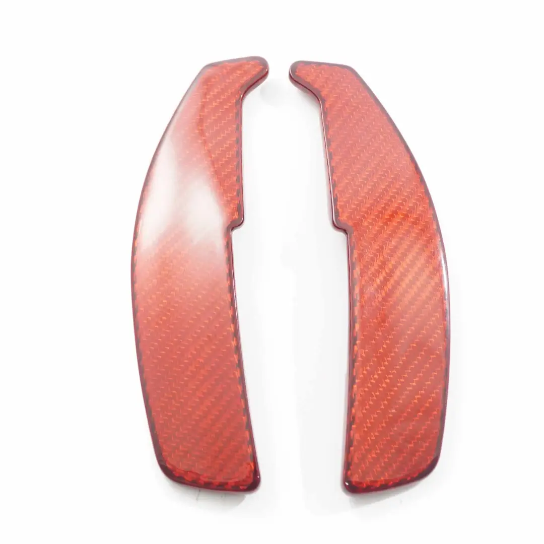 Mercedes W204 pomello del cambio automatico Paddles Set Rosso Carbon Look - SKU A2042677710-SET - Numero di parte A2042677710