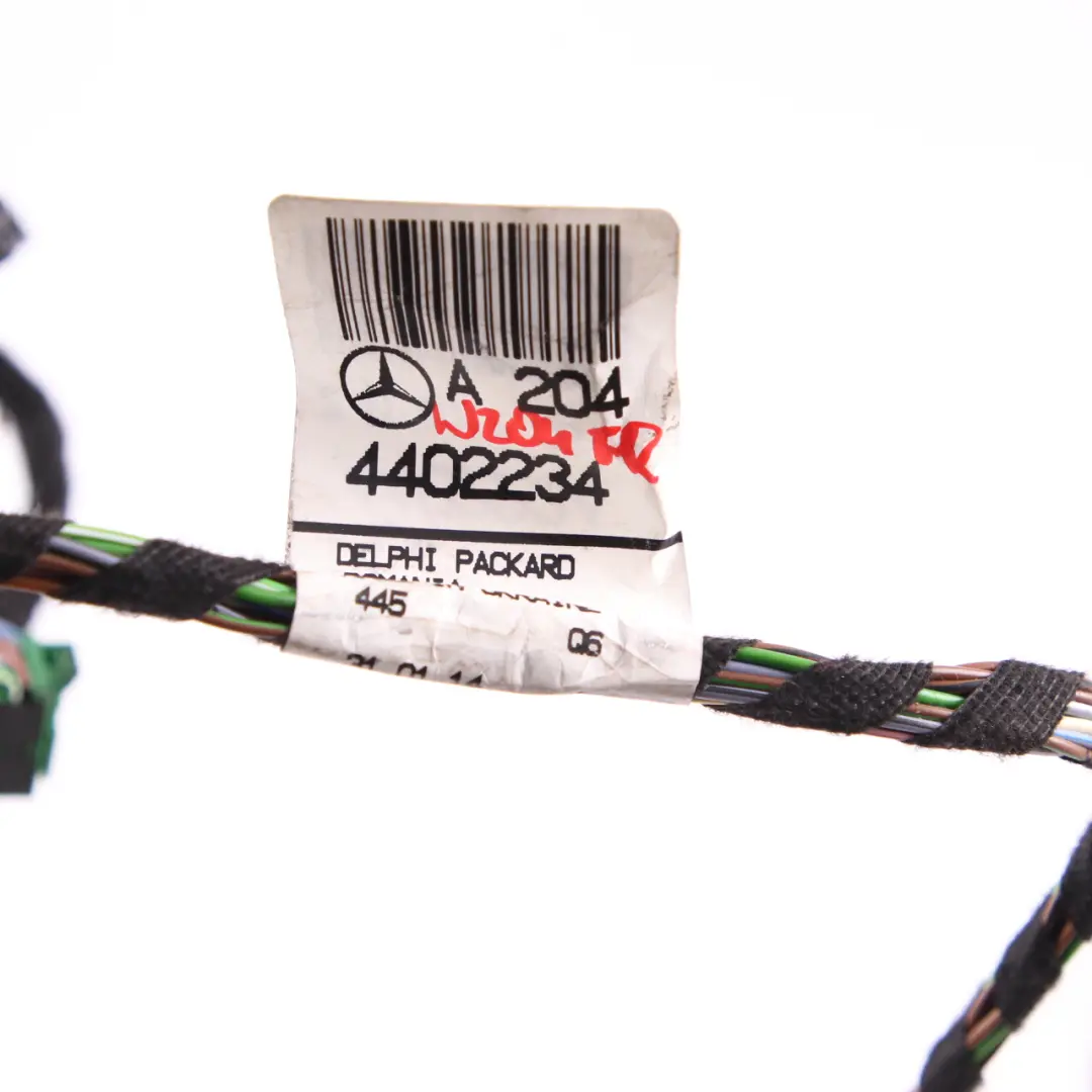 Door Wiring Front Right O/S Door Cable Harness to Mercedes W204 Coupe with Part number A2044402234 Mercedes W204 Coupe Door Wiring Front Right O/S Door Cable Harness - SKU rhd-A2044402234 - Part number A2044402234