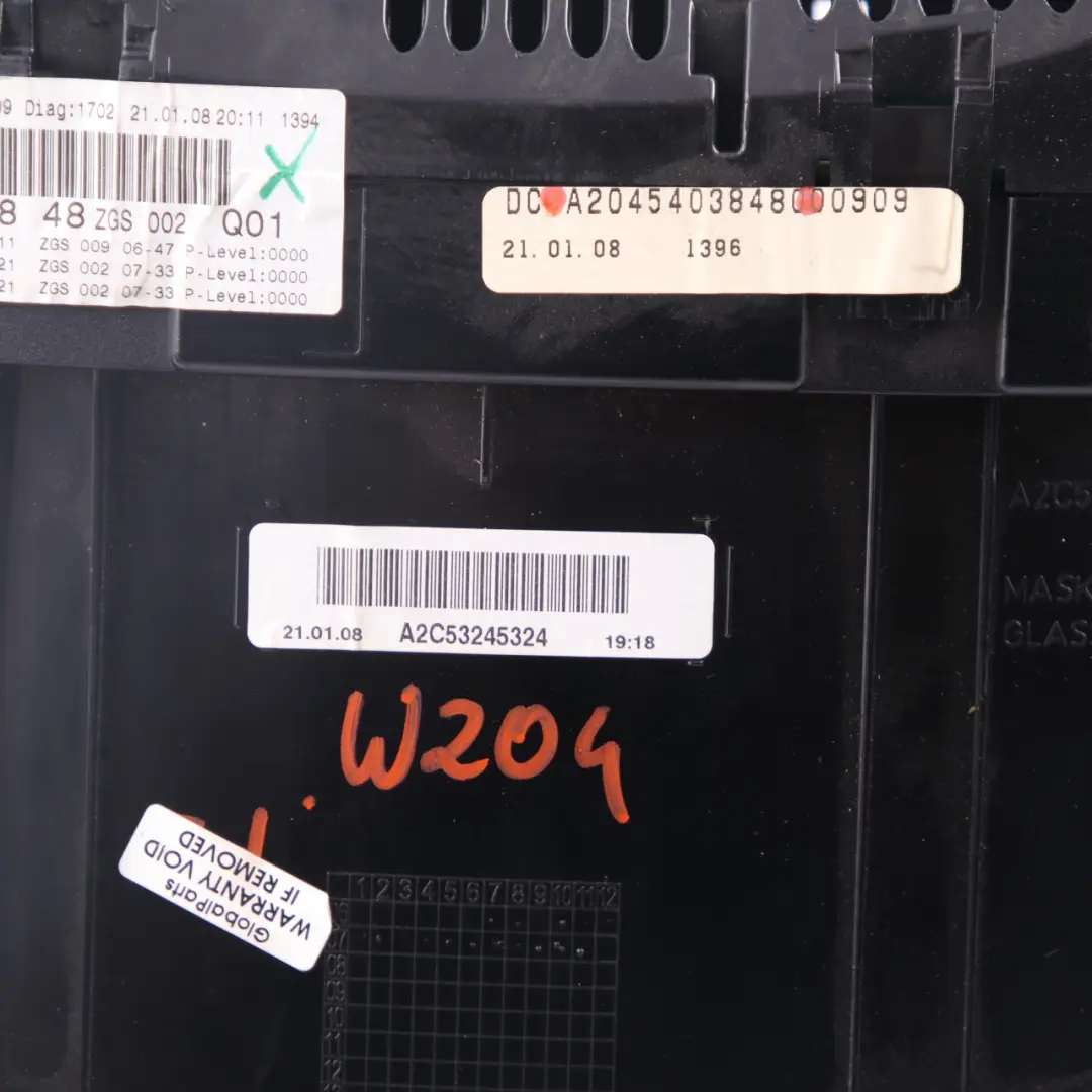 Instrument Cluster Mercedes W204 Petrol Speedo Clocks Automatic to with Part number A2045403848 Instrument Cluster Mercedes W204 Petrol Speedo Clocks Automatic - SKU rhd-A2045403848 - Part number A2045403848