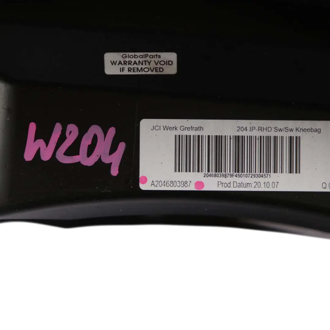 Dashboard Panel Mercedes W204 Dash Console Trim Cover Black to with Part number A2046803987 Dashboard Panel Mercedes W204 Dash Console Trim Cover Black - SKU rhd-A2046803987 - Part number A2046803987