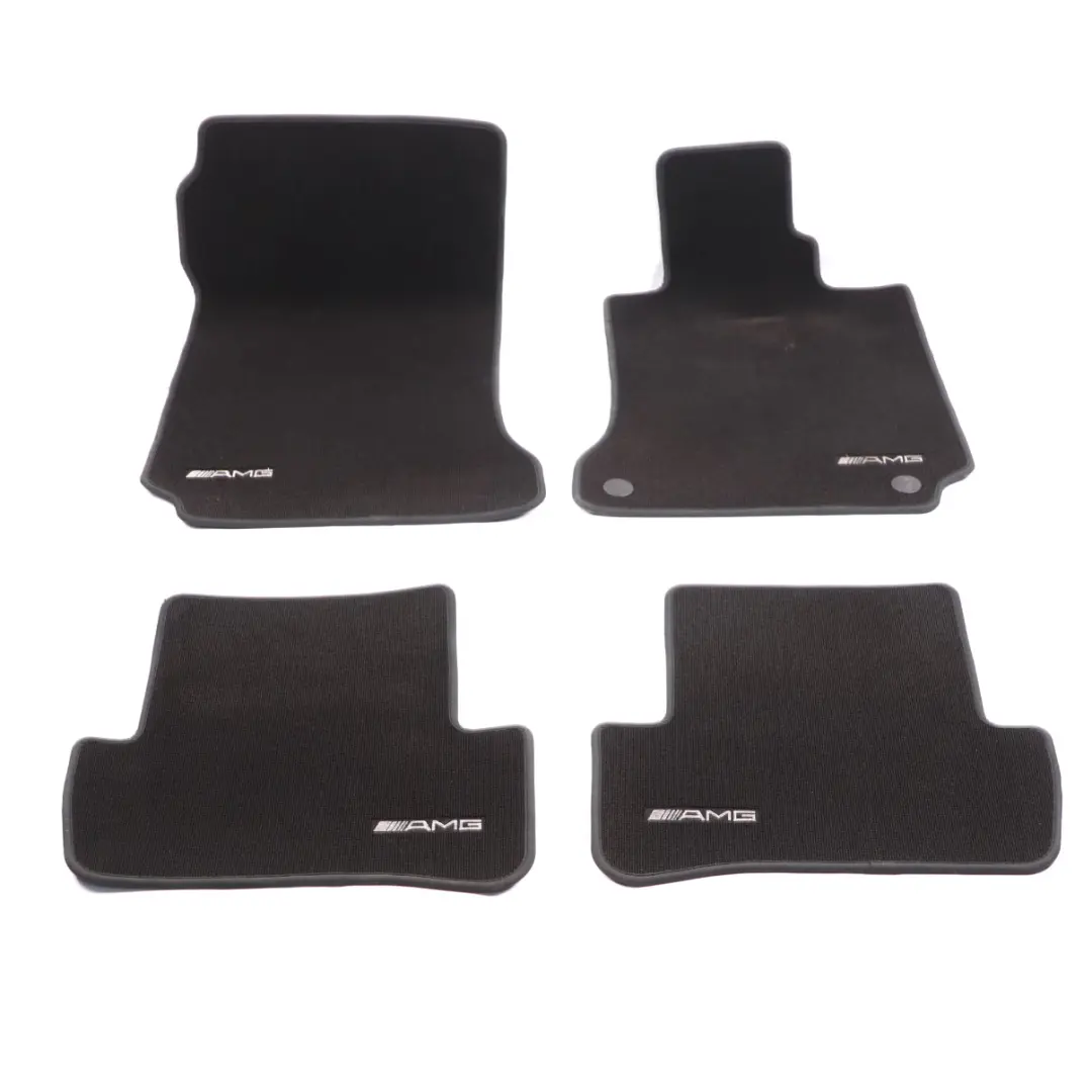 Mercedes W204 Floor Mats Set AMG Interior Front Rear Cover Black - SKU rhd-A2046804148 - Part number A2046804148