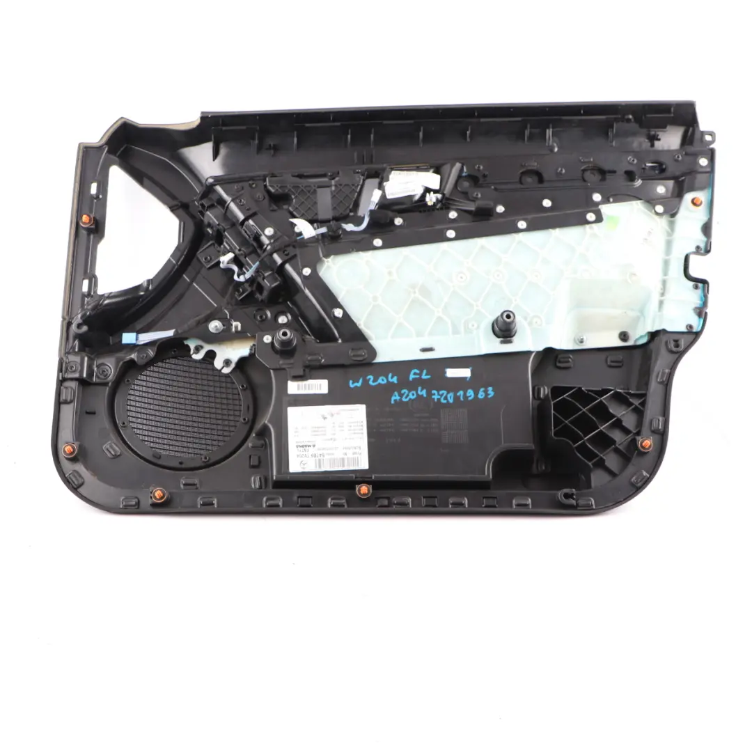 Mercedes W204 Front Left N/S Door Card Trim Panel Covering Black Cloth Fabric - SKU rhd-A2047201963 - Part number A2047201963