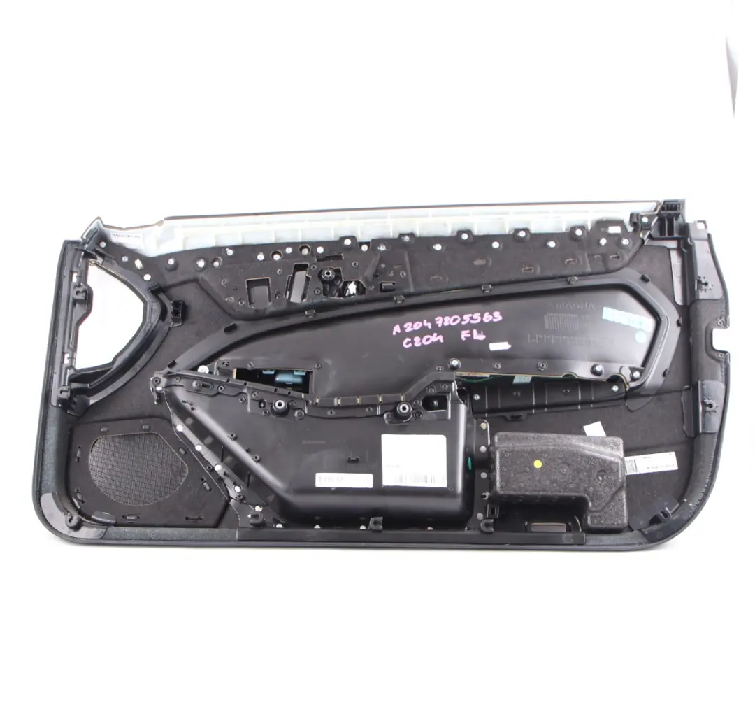 Mercedes C204 Door Card Front Left N/S Trim Panel Cover Black Leather - SKU rhd-A2047205563 - Part number A2047205563
