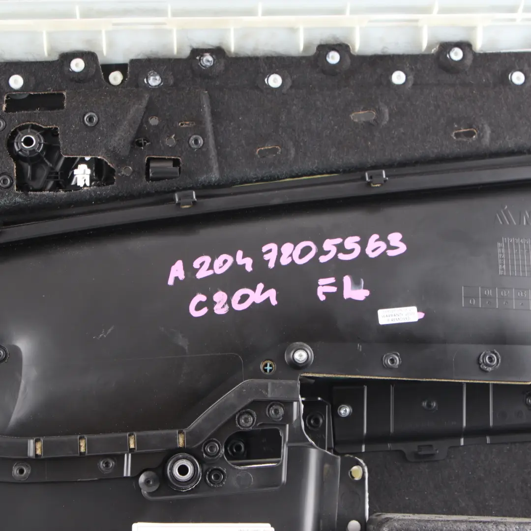 Mercedes C204 Door Card Front Left N/S Trim Panel Cover Black Leather - SKU rhd-A2047205563 - Part number A2047205563