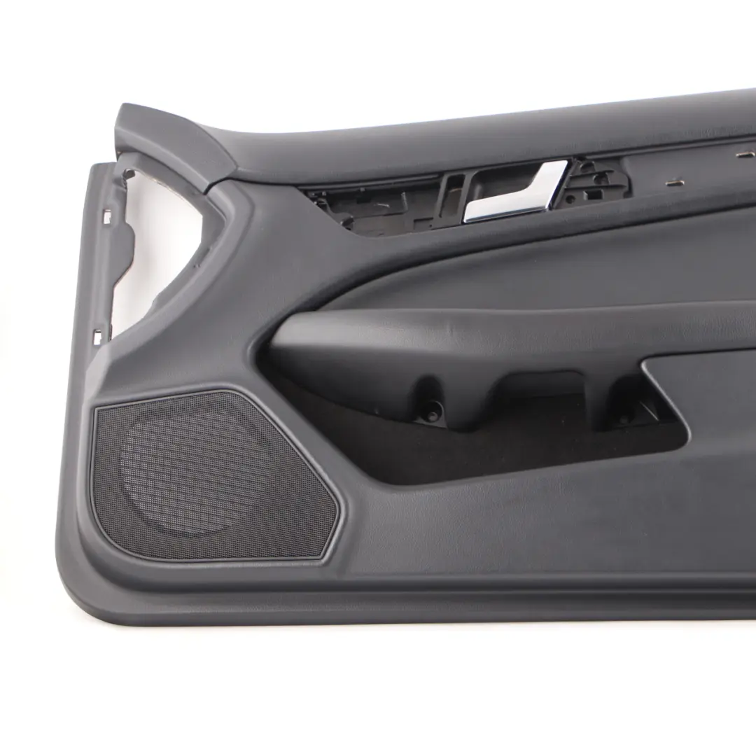 Mercedes C204 Door Card Front Right O/S Trim Panel Cover Black Leather - SKU rhd-A2047205663 - Part number A2047205663