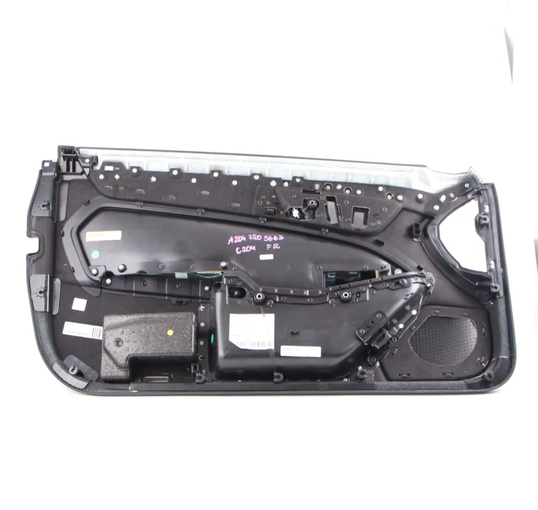 Mercedes C204 Door Card Front Right O/S Trim Panel Cover Black Leather - SKU rhd-A2047205663 - Part number A2047205663