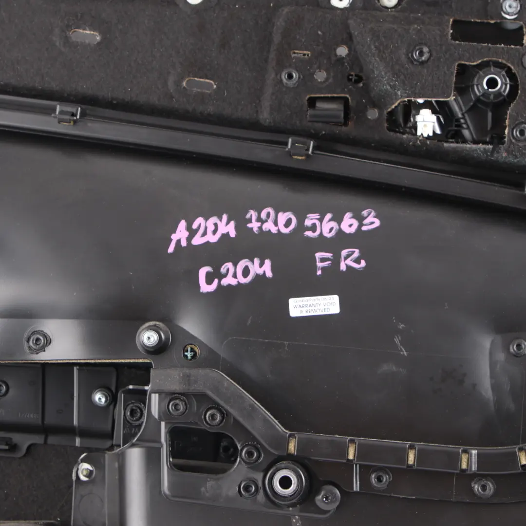 Mercedes C204 Door Card Front Right O/S Trim Panel Cover Black Leather - SKU rhd-A2047205663 - Part number A2047205663