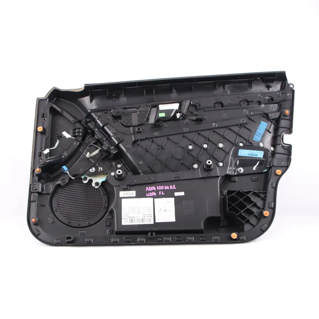 Mercedes W204 Front Left N/S Door Card Trim Panel Covering Black Cloth Fabric - SKU rhd-A2047206462 - Part number A2047206462