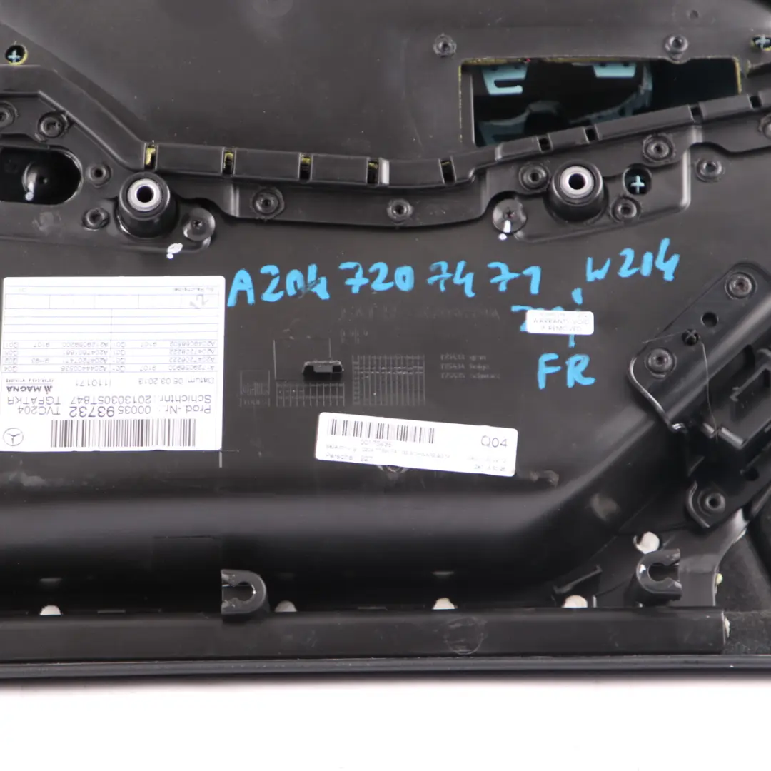 Door Card Front Right O/S Trim Panel Cover Lining Black to Mercedes W204 C204 Coupe with Part number A2047207471 Mercedes W204 C204 Coupe Door Card Front Right O/S Trim Panel Cover Lining Black - SKU rhd-A2047207471 - Part number A2047207471