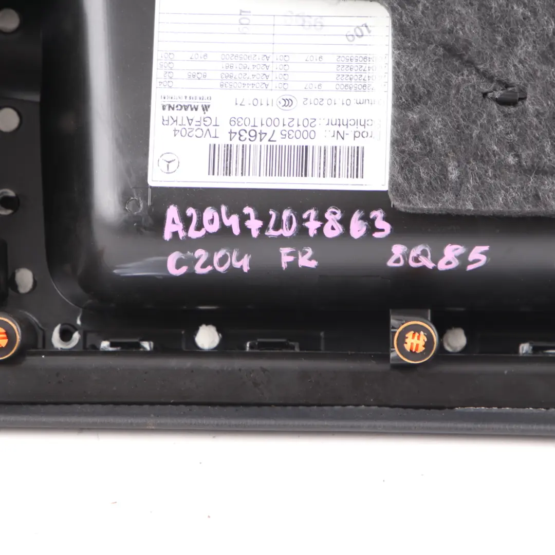 Mercedes C204 Door Card Front Right O/S Trim Panel Cover Beige Leather - SKU rhd-A2047207863 - Part number A2047207863