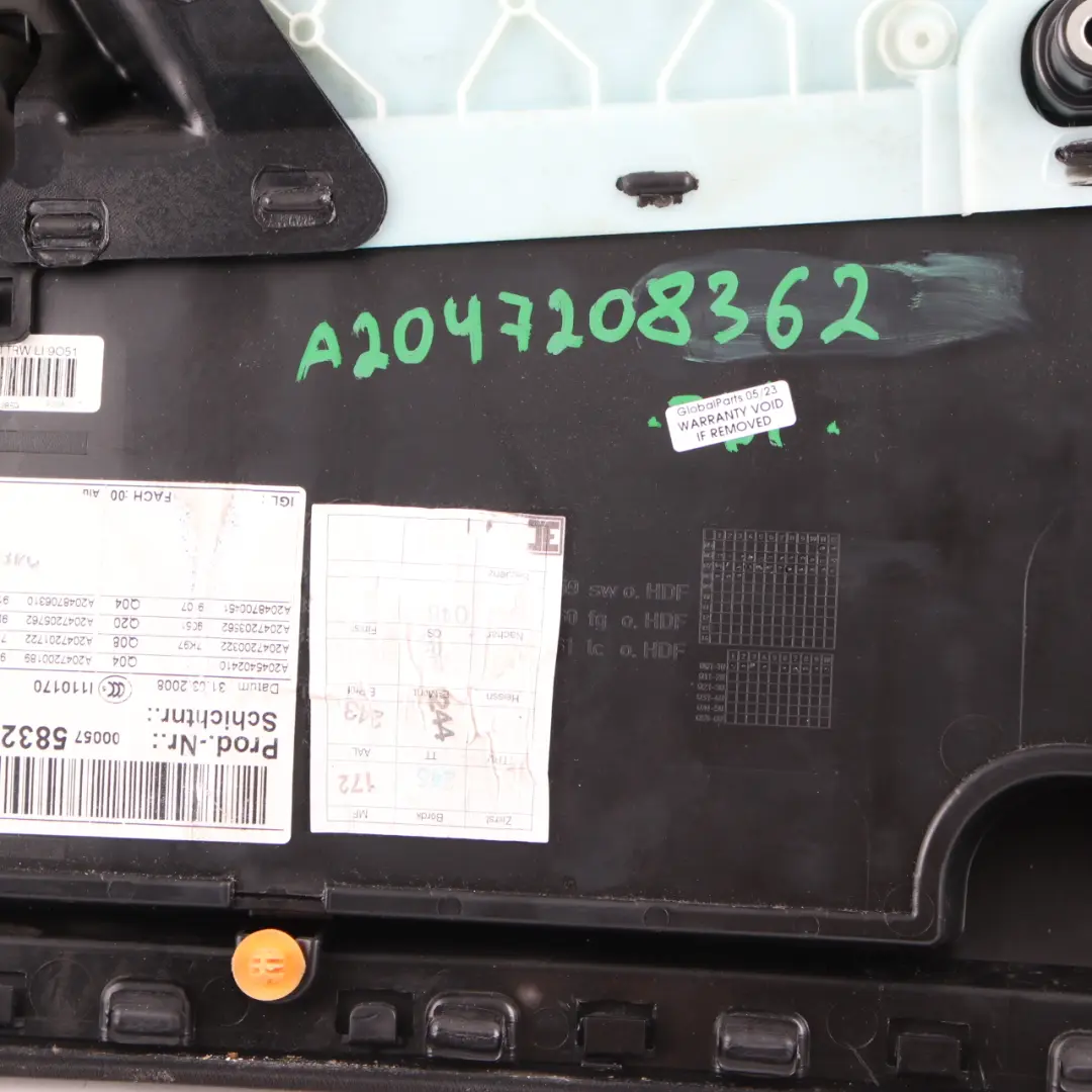 Mercedes-Benz C-Class W204 Front Left N/S Door Card Trim Panel Black Leather to with Part number A2047208362 Mercedes-Benz C-Class W204 Front Left N/S Door Card Trim Panel Black Leather - SKU rhd-A2047208362 - Part number A2047208362