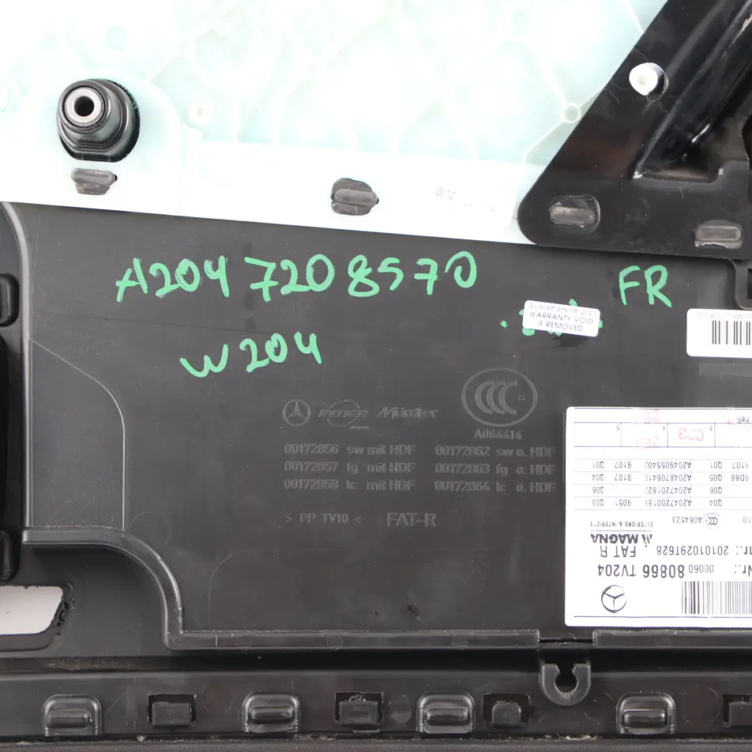 Door Card Front Right O/S Trim Panel Covering Black Cloth Fabric to Mercedes W204 with Part number A2047208570 Mercedes W204 Door Card Front Right O/S Trim Panel Covering Black Cloth Fabric - SKU rhd-A2047208570 - Part number A2047208570