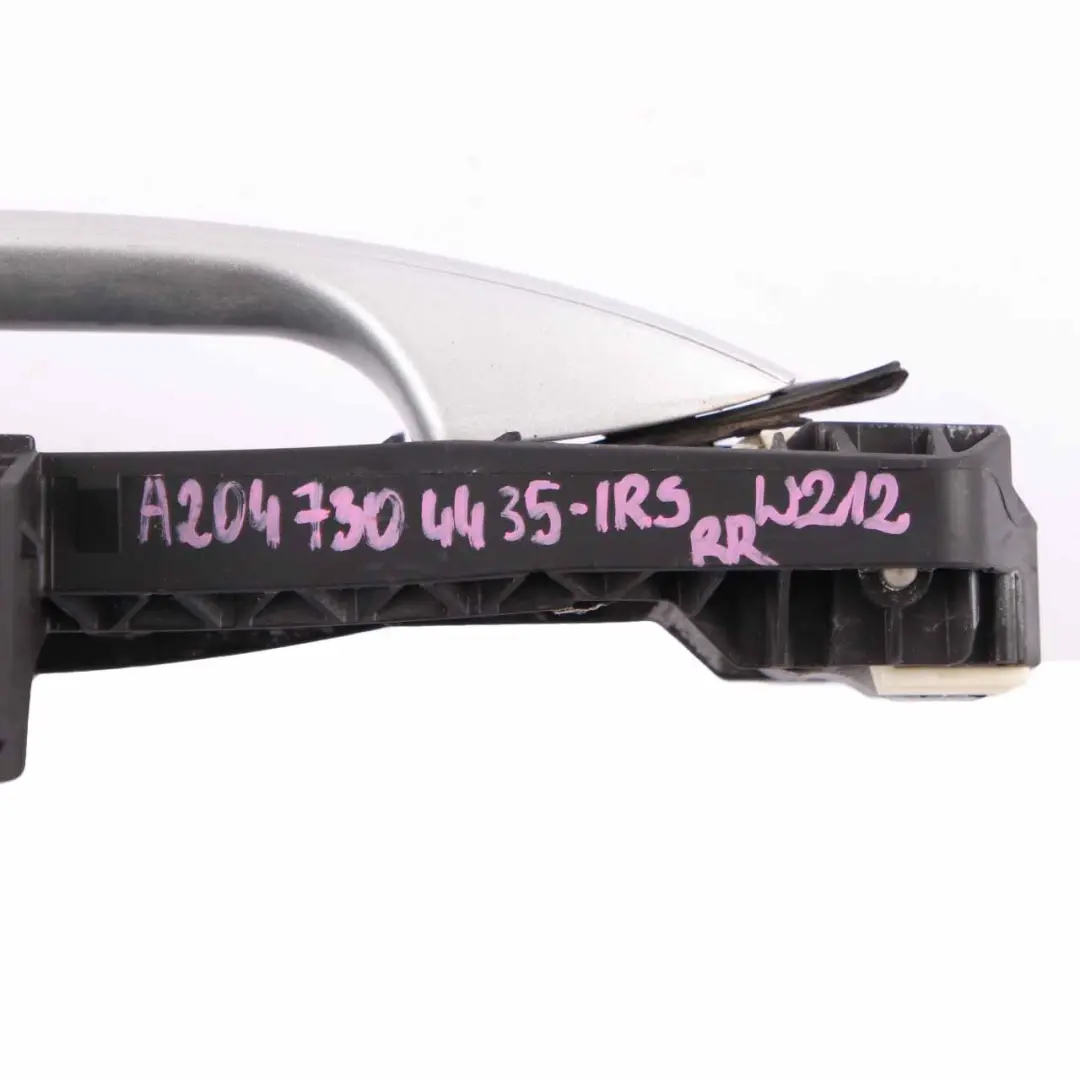 Door Handle Outside Rear Right O/S Iridium Silver Metallic 775 to Mercedes W212 with Part number A2047304435 Mercedes W212 Door Handle Outside Rear Right O/S Iridium Silver Metallic 775 - SKU rhd-A2047304435-IRS - Part number A2047304435