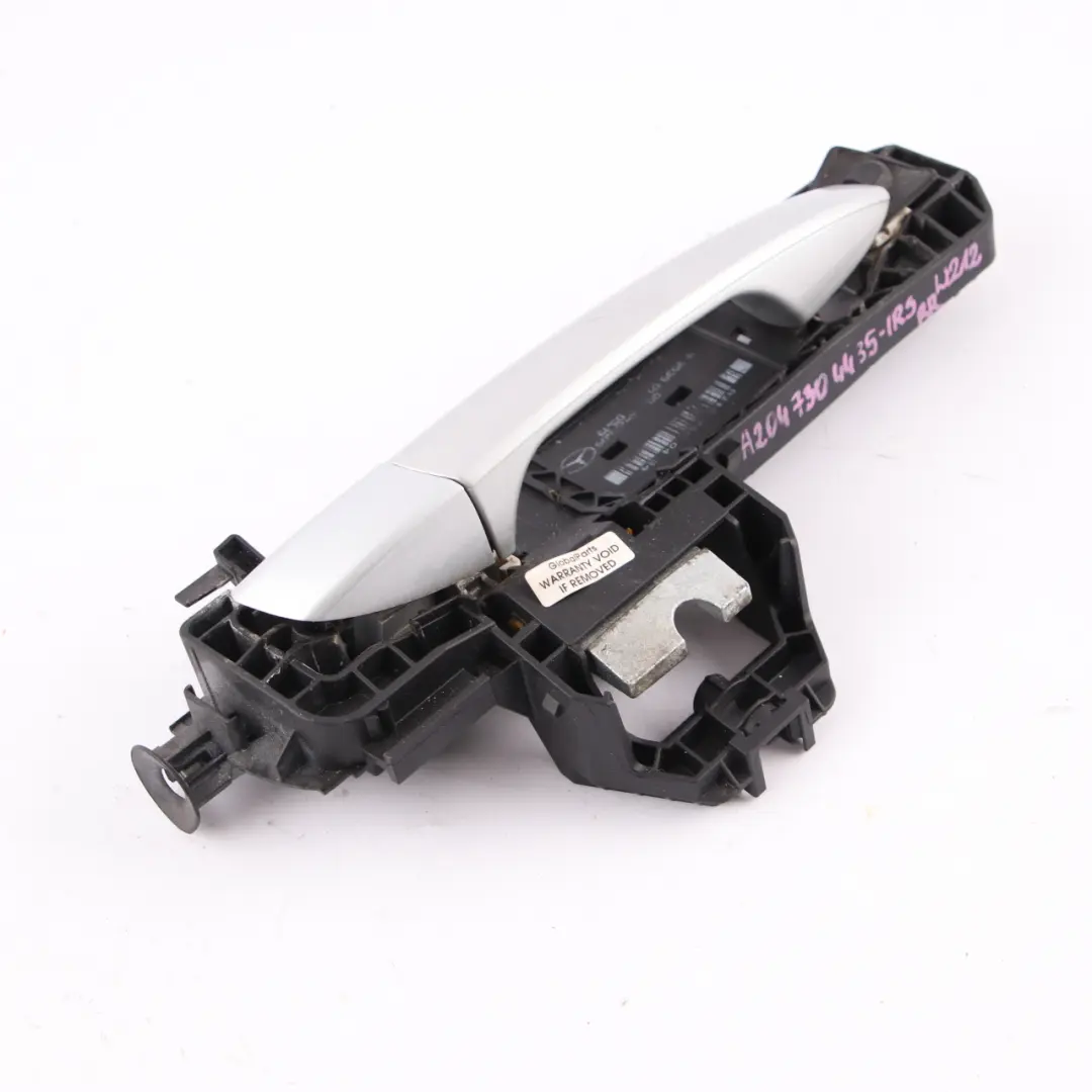 Door Handle Outside Rear Right O/S Iridium Silver Metallic 775 to Mercedes W212 with Part number A2047304435 Mercedes W212 Door Handle Outside Rear Right O/S Iridium Silver Metallic 775 - SKU rhd-A2047304435-IRS - Part number A2047304435