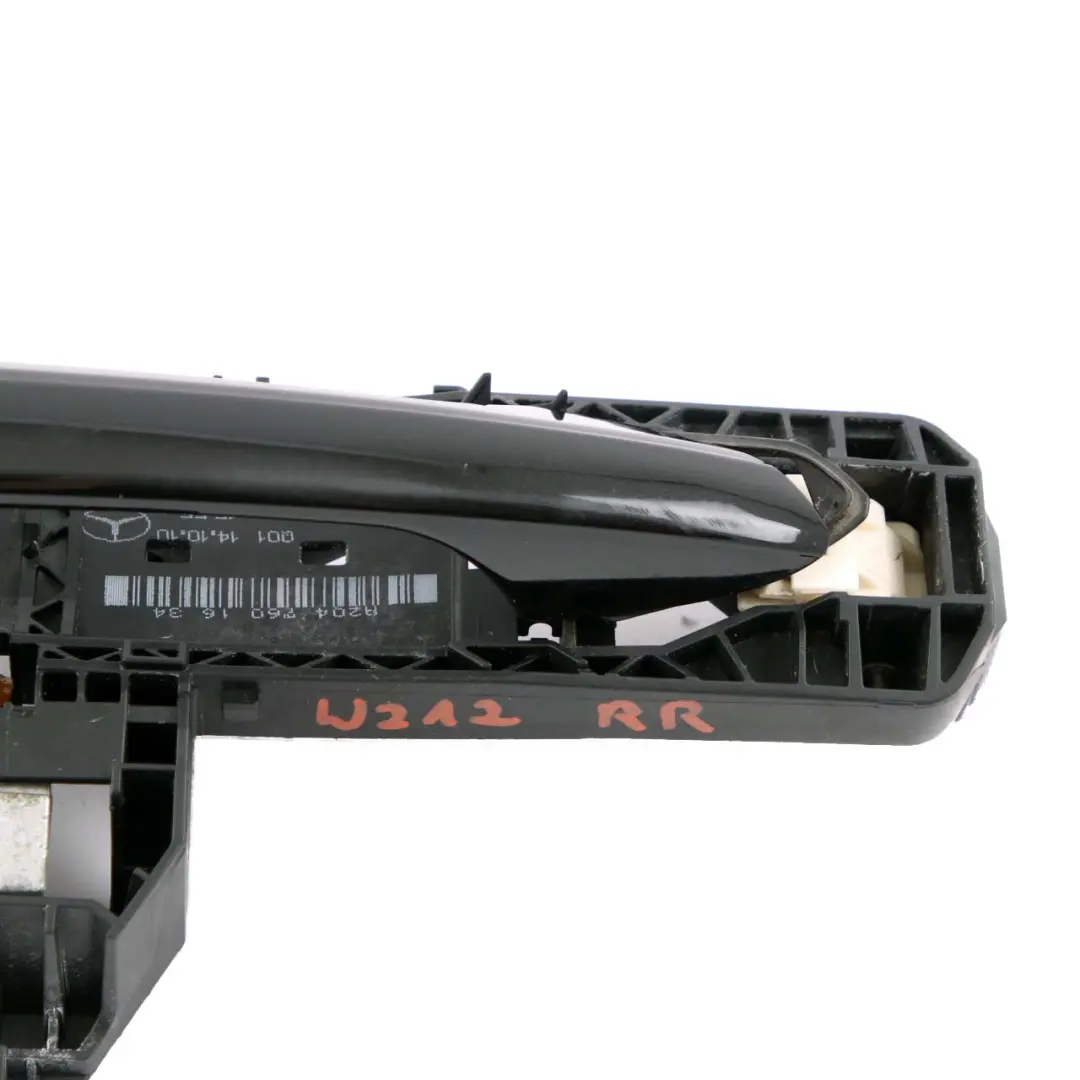 Mercedes W212 Door Handle Outside Rear Right O/S Obsidian Black Metallic 197 - SKU rhd-A2047304435-OB - Part number A2047304435
