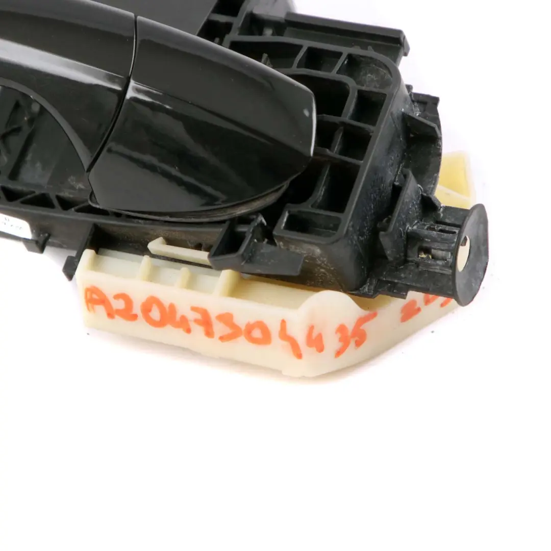 Mercedes W212 Door Handle Outside Rear Right O/S Obsidian Black Metallic 197 - SKU rhd-A2047304435-OB - Part number A2047304435