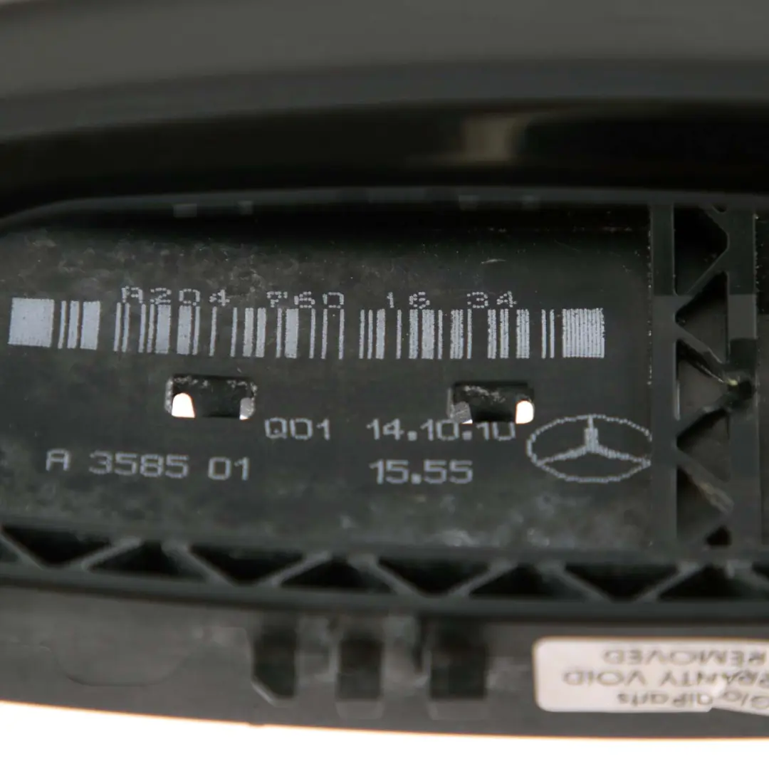 Door Handle Outside Rear Right O/S Obsidian Black Metallic 197 to Mercedes W212 with Part number A2047304435 Mercedes W212 Door Handle Outside Rear Right O/S Obsidian Black Metallic 197 - SKU rhd-A2047304435-OB - Part number A2047304435