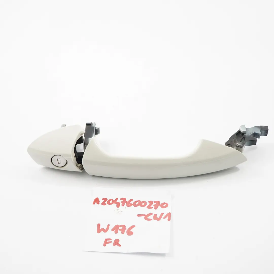 Door Handle Mercedes W176 W204 Grab Front Right O/S Outside Calcite White - 650 to with Part number A2047600270 Door Handle Mercedes W176 W204 Grab Front Right O/S Outside Calcite White - 650 - SKU rhd-A2047600270-CW1 - Part number A2047600270