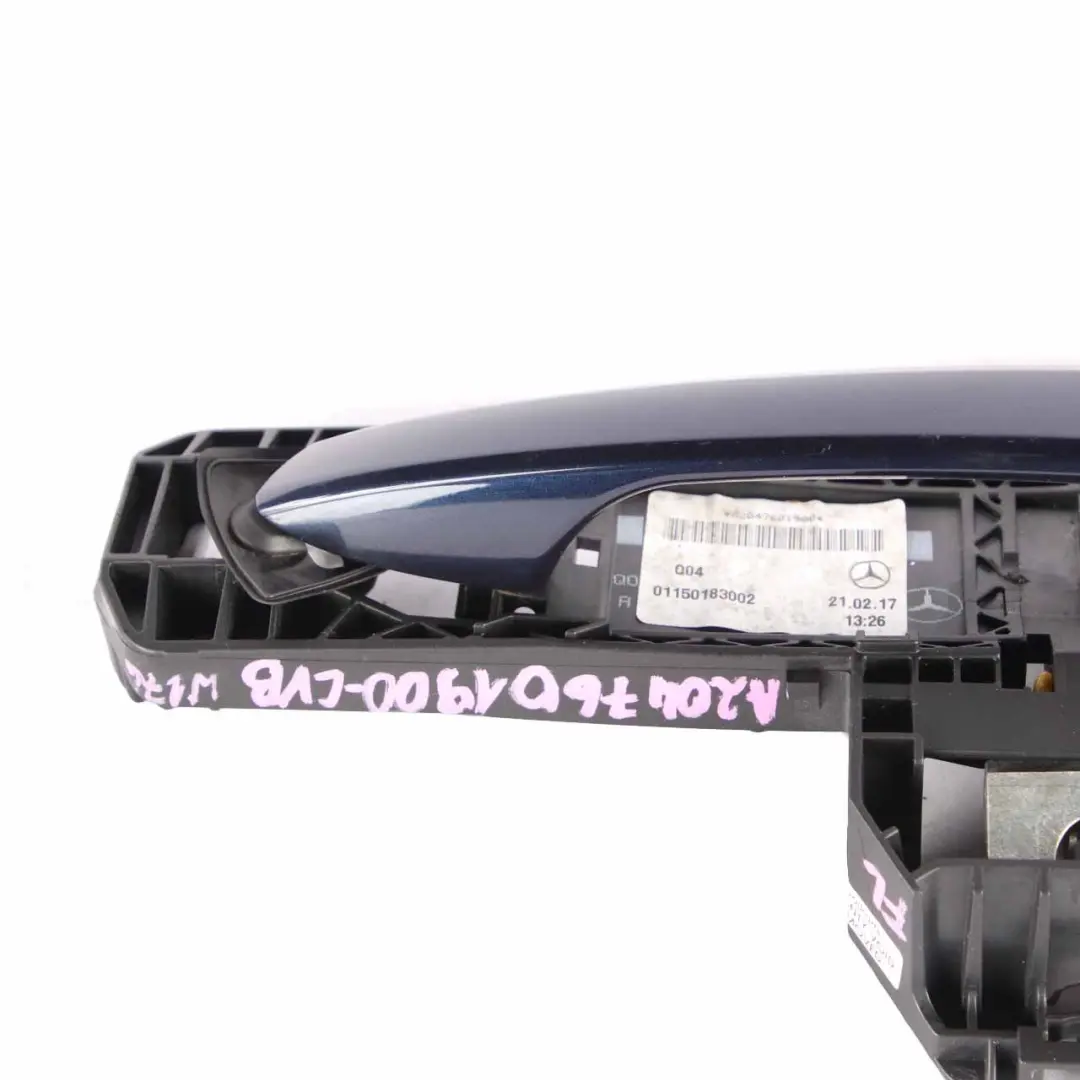 Door Handle Grab Front Left N/S Outside Cavansite Blue 890 to Mercedes W176 with Part number A2047601900 Mercedes W176 Door Handle Grab Front Left N/S Outside Cavansite Blue 890 - SKU rhd-A2047601900-CVB - Part number A2047601900