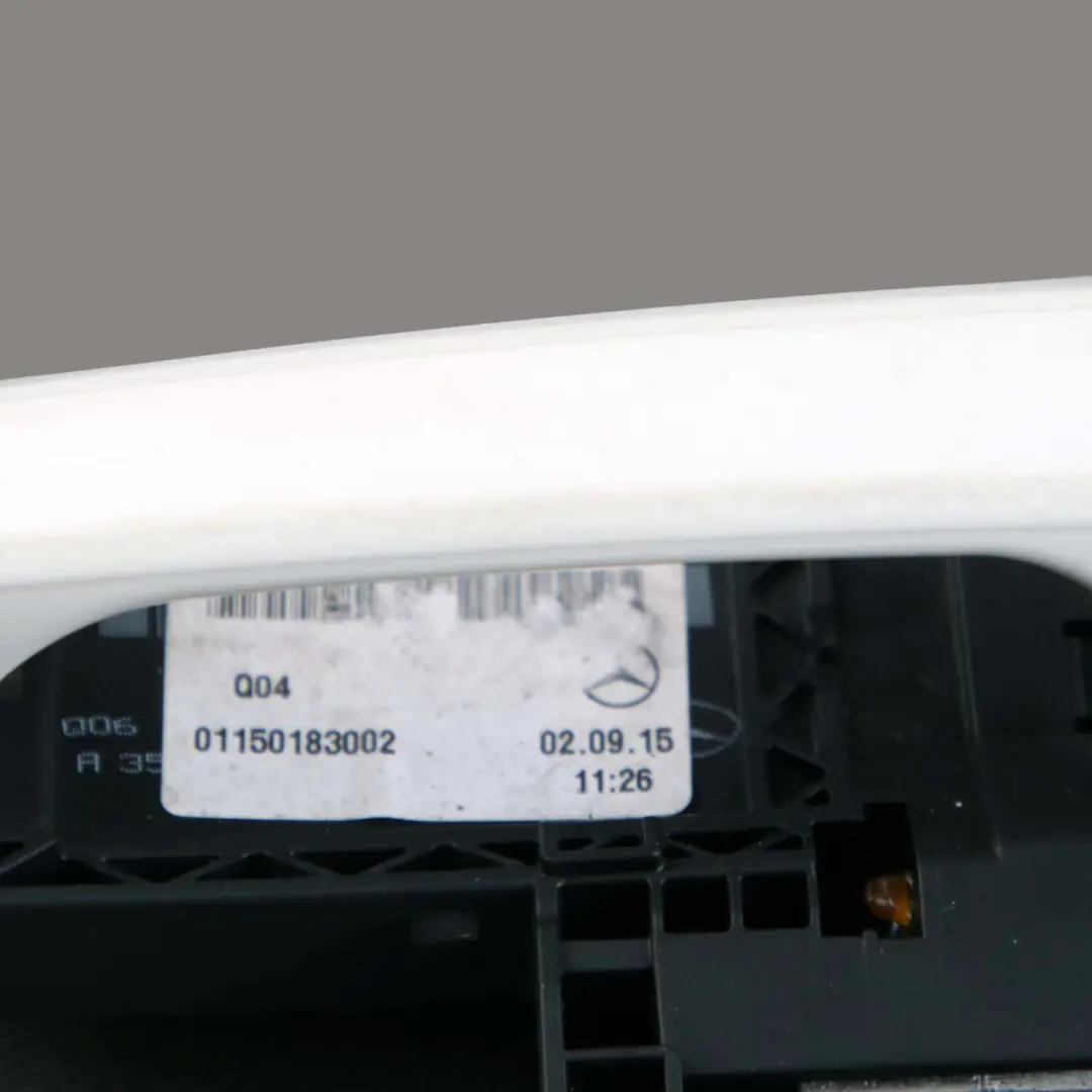 Door Handle Grab Front Left N/S Outside A-Class Calcite White 650 to Mercedes W176 with Part number A2047601900 Mercedes W176 Door Handle Grab Front Left N/S Outside A-Class Calcite White 650 - SKU rhd-A2047601900-CW - Part number A2047601900