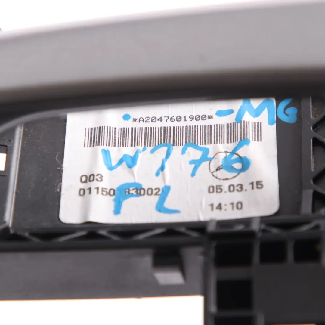 Mercedes W176 Door Handle Grab Front Left N/S Outside Mountain Grey Metallic 787 - SKU rhd-A2047601900-MG - Part number A2047601900