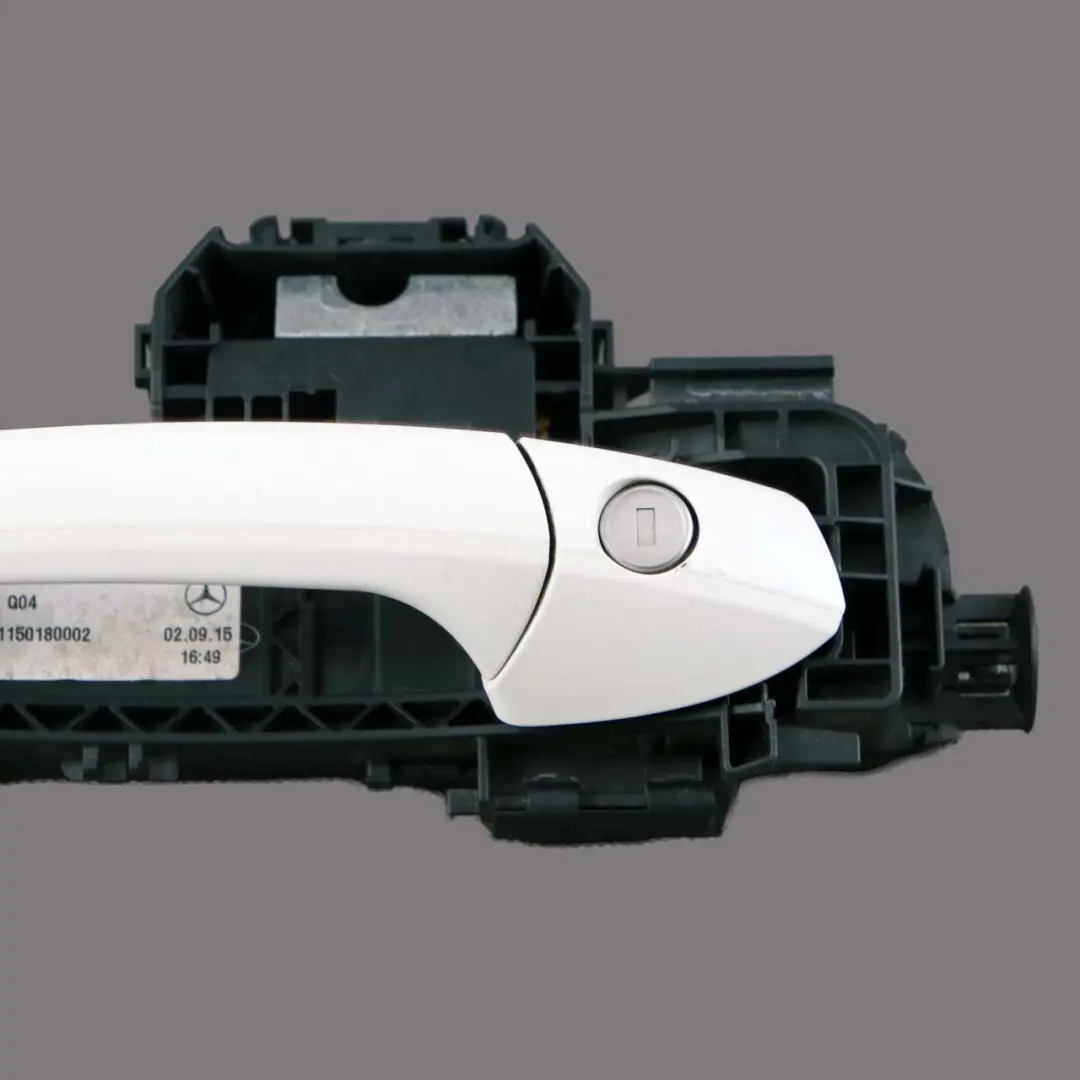 Door Handle Grab Front Right O/S A-Class Calcite White 650 to Mercedes W176 with Part number A2047602000 Mercedes W176 Door Handle Grab Front Right O/S A-Class Calcite White 650 - SKU rhd-A2047602000-CW - Part number A2047602000