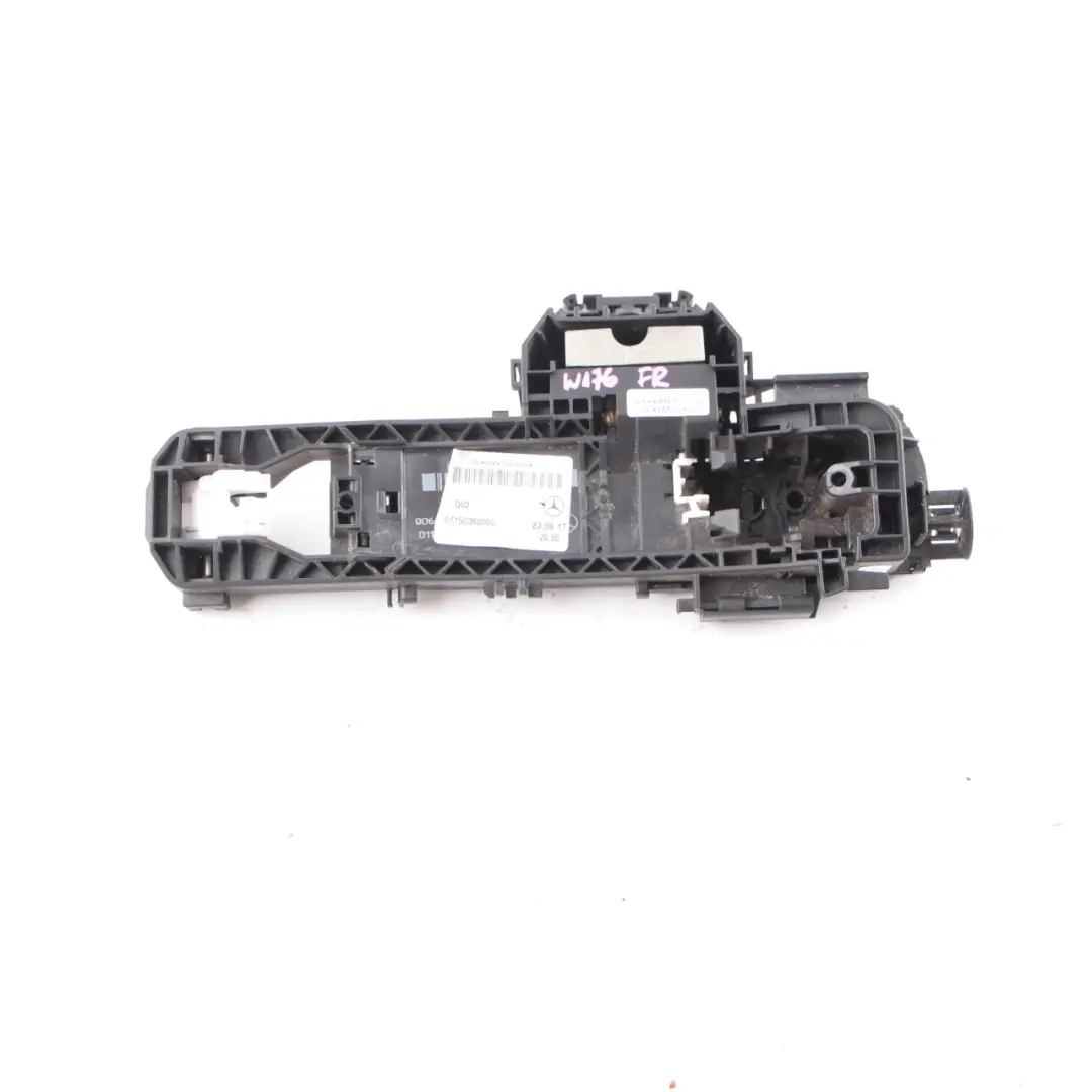 Handle Bracket Front Right Door O/S Mount Bearing Clamp Holder to Mercedes W176 with Part number A2047602000 Mercedes W176 Handle Bracket Front Right Door O/S Mount Bearing Clamp Holder - SKU rhd-A2047602000 - Part number A2047602000
