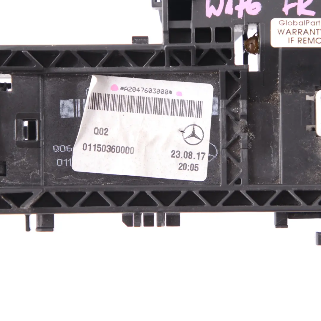 Handle Bracket Front Right Door O/S Mount Bearing Clamp Holder to Mercedes W176 with Part number A2047602000 Mercedes W176 Handle Bracket Front Right Door O/S Mount Bearing Clamp Holder - SKU rhd-A2047602000 - Part number A2047602000