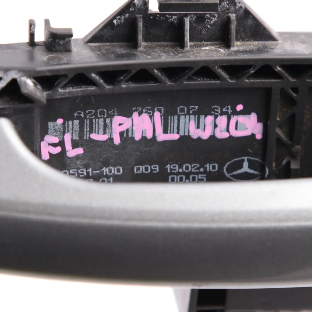 Front Left N/S Door Handle Grab Palladium Silver 792 to Mercedes W204 with Part number A2047600734 Mercedes W204 Front Left N/S Door Handle Grab Palladium Silver 792 - SKU rhd-A2047602534-PAL - Part number A2047600734