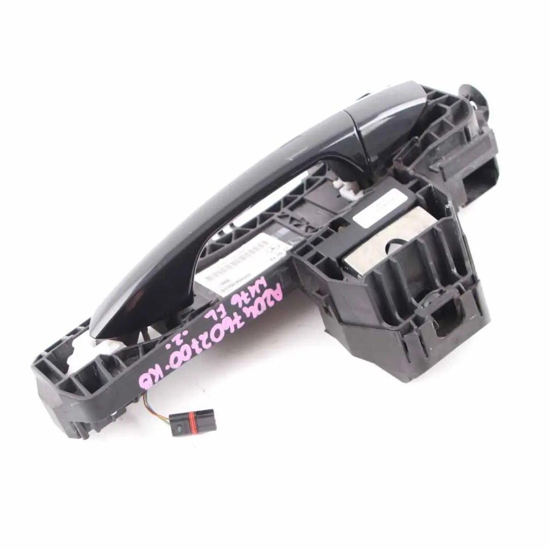 Door Handle Grab Front Left N/S Outside Kosmos Cosmic Black - 191 to Mercedes W176 with Part number A2047602700 Mercedes W176 Door Handle Grab Front Left N/S Outside Kosmos Cosmic Black - 191 - SKU rhd-A2047602700-KB - Part number A2047602700