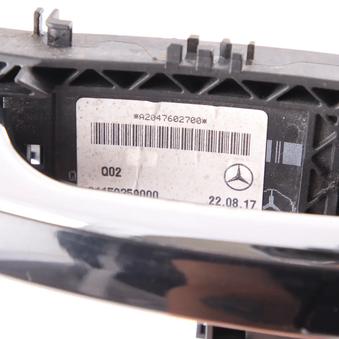 Mercedes W176 Door Handle Grab Front Left N/S Outside Kosmos Cosmic Black - 191 - SKU rhd-A2047602700-KB - Part number A2047602700