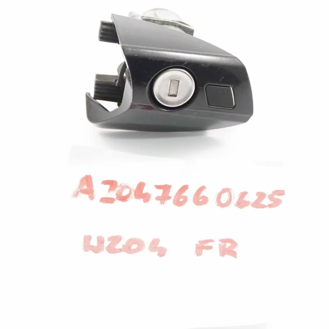 Handle Catch Door Lock Cylinder Front Right O/S Obsidian Black 197 to Mercedes W204 with Part number A2047660625 Mercedes W204 Handle Catch Door Lock Cylinder Front Right O/S Obsidian Black 197 - SKU rhd-A2047660625-OB - Part number A2047660625