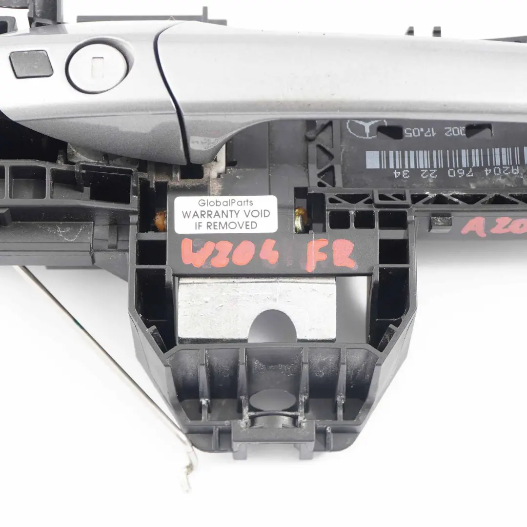  Door Handle Mercedes W204 Front Right O/S Lock Keyless Palladium Silver - 792 - SKU rhd-A2047662025-PAL - Part number A2047660225