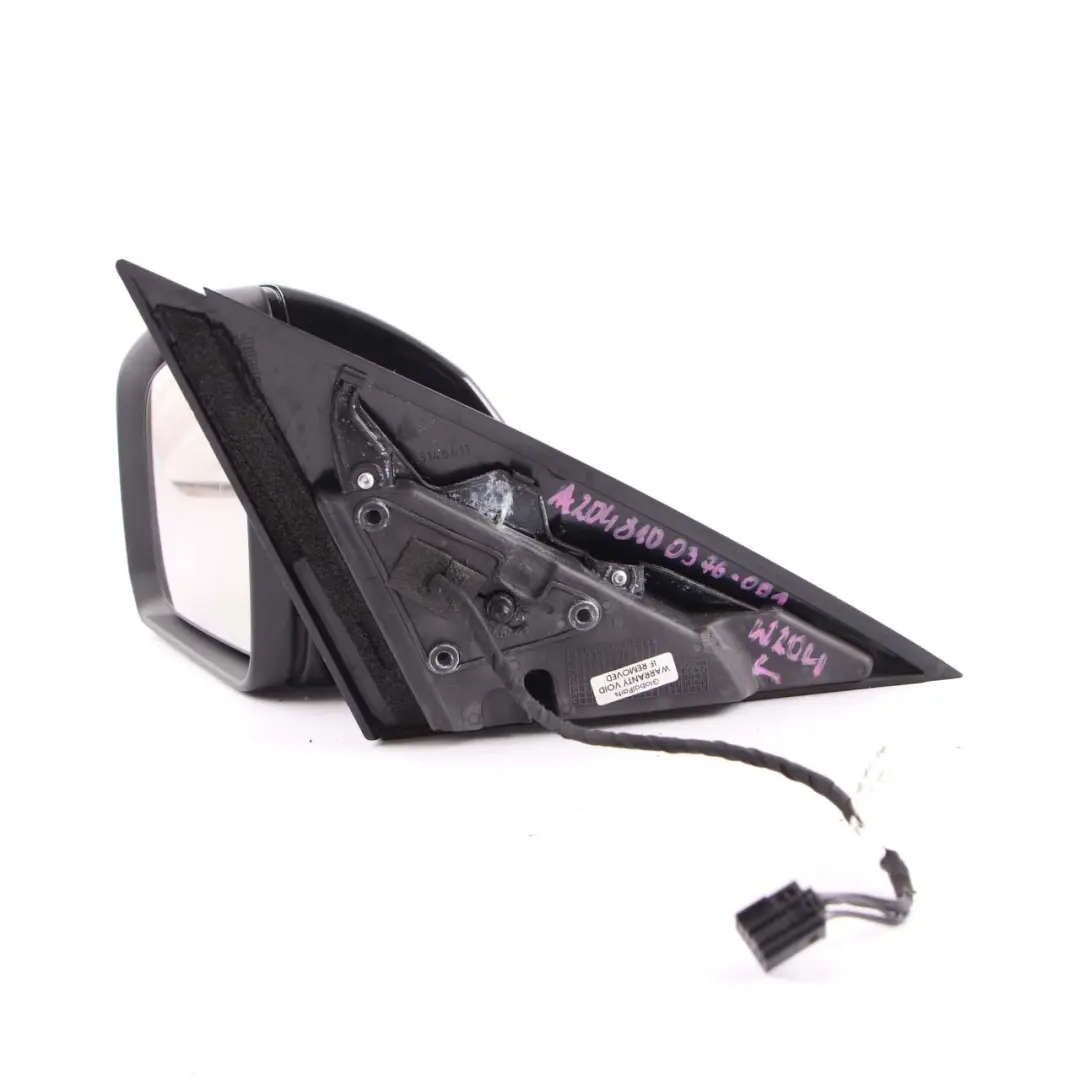 Mercedes W204 Wing Mirror Door Left N/S Obsidian Black Metallic - 197 - SKU rhd-A2048100376-OB1 - Part number A2048100376
