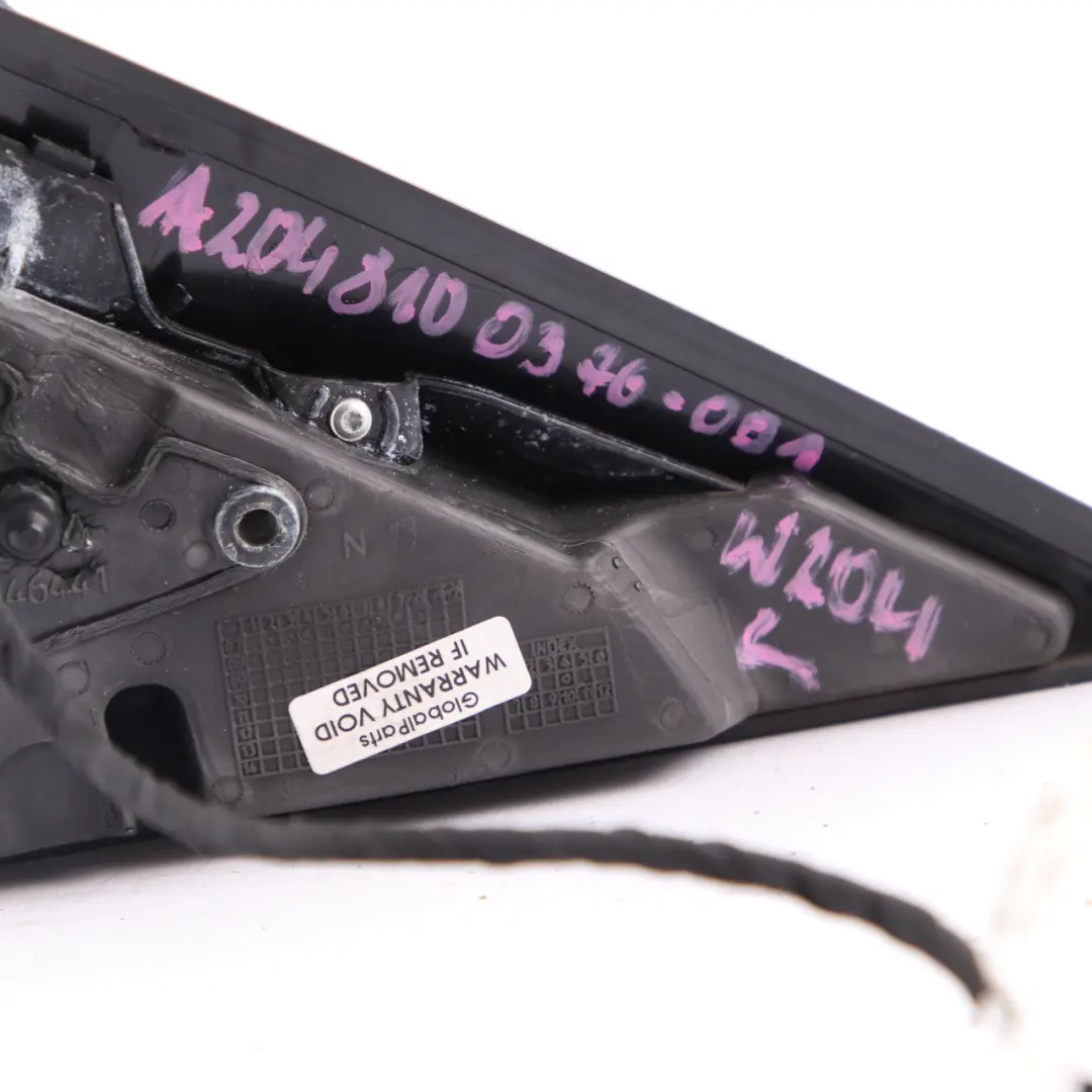 Mercedes W204 Wing Mirror Door Left N/S Obsidian Black Metallic - 197 - SKU rhd-A2048100376-OB1 - Part number A2048100376