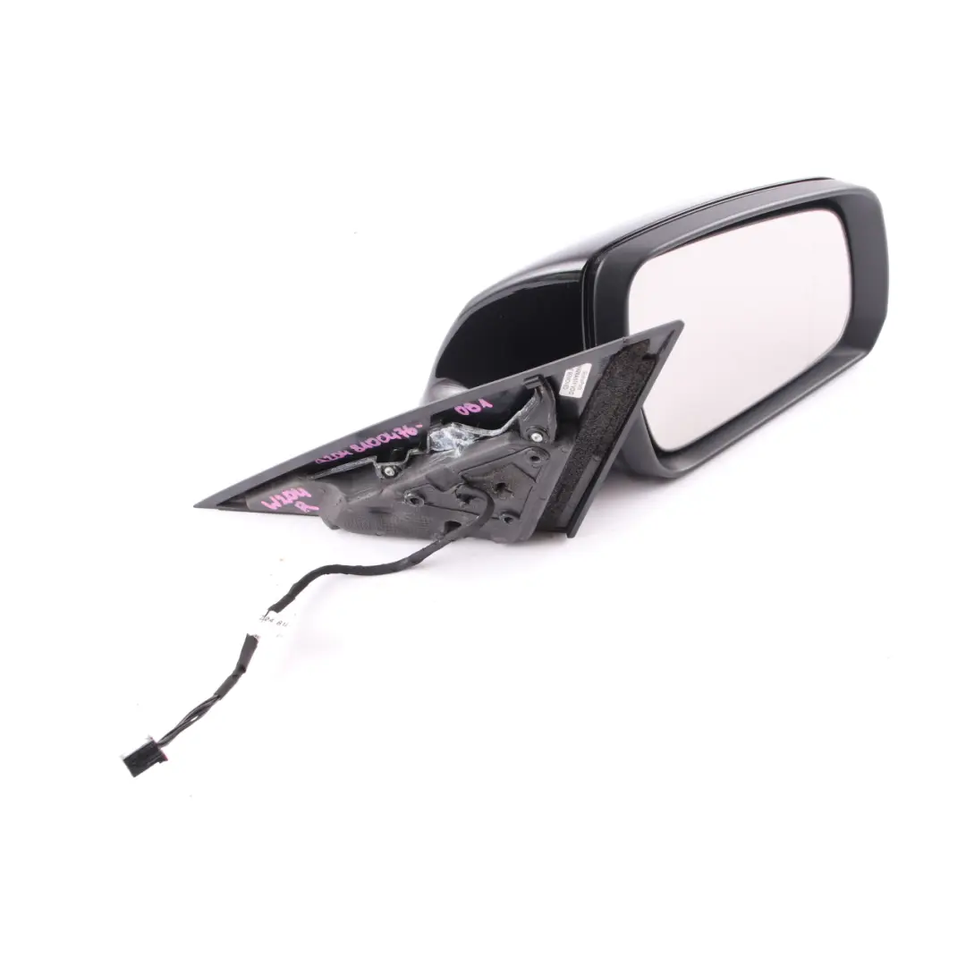 Mercedes W204 Wing Mirror Door Right O/S Obsidian Black Metallic - 197 - SKU rhd-A2048100476-OB1 - Part number A2048100476