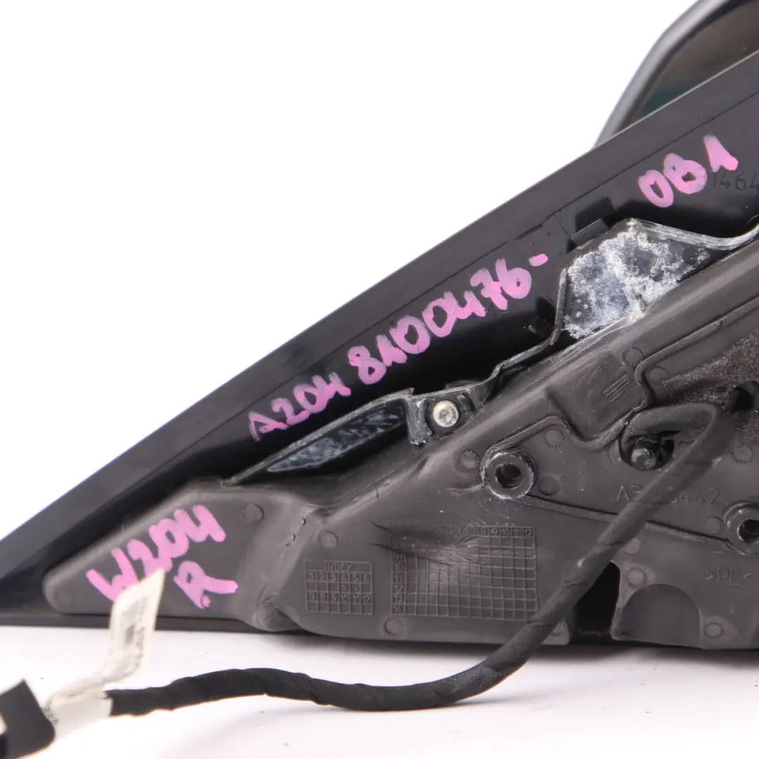 Wing Mirror Door Right O/S Obsidian Black Metallic - 197 to Mercedes W204 with Part number A2048100476 Mercedes W204 Wing Mirror Door Right O/S Obsidian Black Metallic - 197 - SKU rhd-A2048100476-OB1 - Part number A2048100476