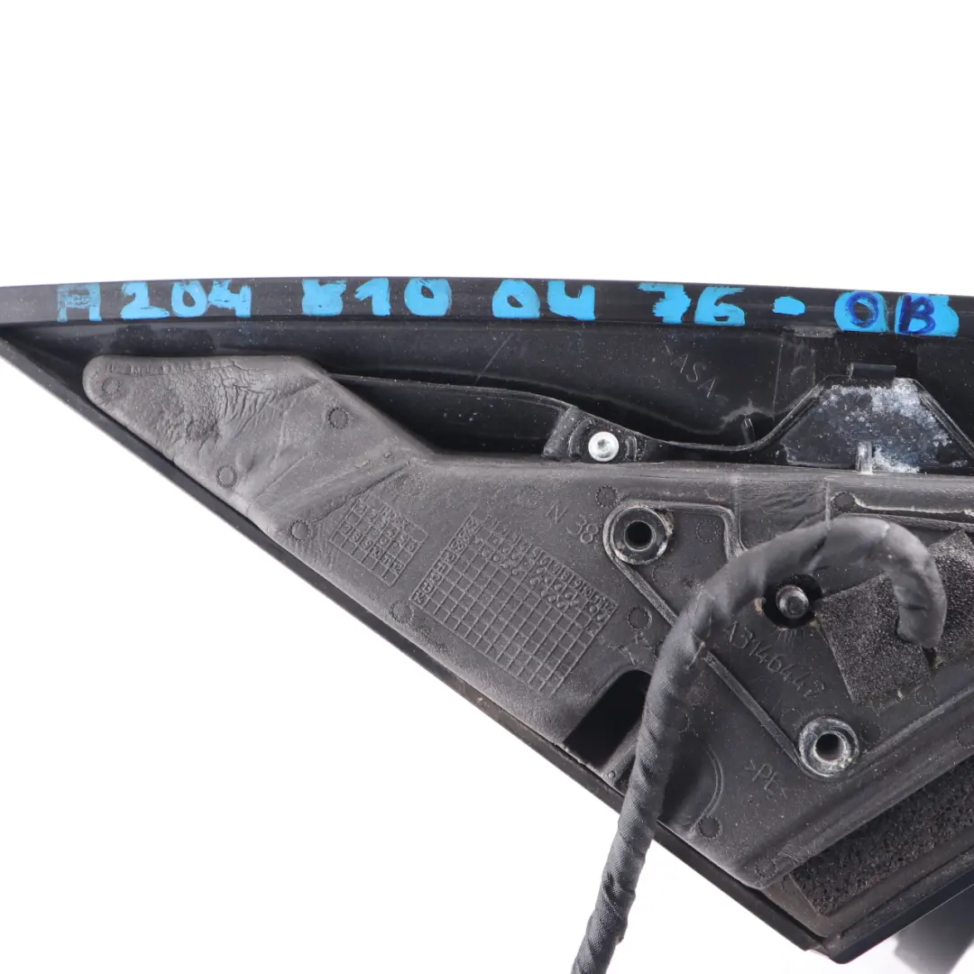 Fold Auto Dip Right Wing Door Mirror Obsidian Black 197 to Mercedes W204 Power with Part number A2048100476 Mercedes W204 Power Fold Auto Dip Right Wing Door Mirror Obsidian Black 197 - SKU rhd-A2048100476-OB - Part number A2048100476