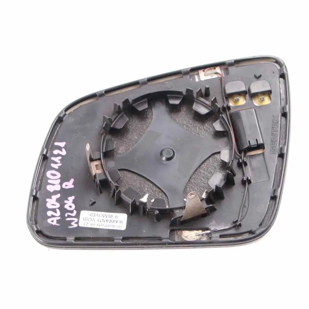 Mercedes W204 Wing Mirror Glass Door Right O/S Blind Spot Auto Dip - SKU rhd-A2048101121 - Part number A2048101121