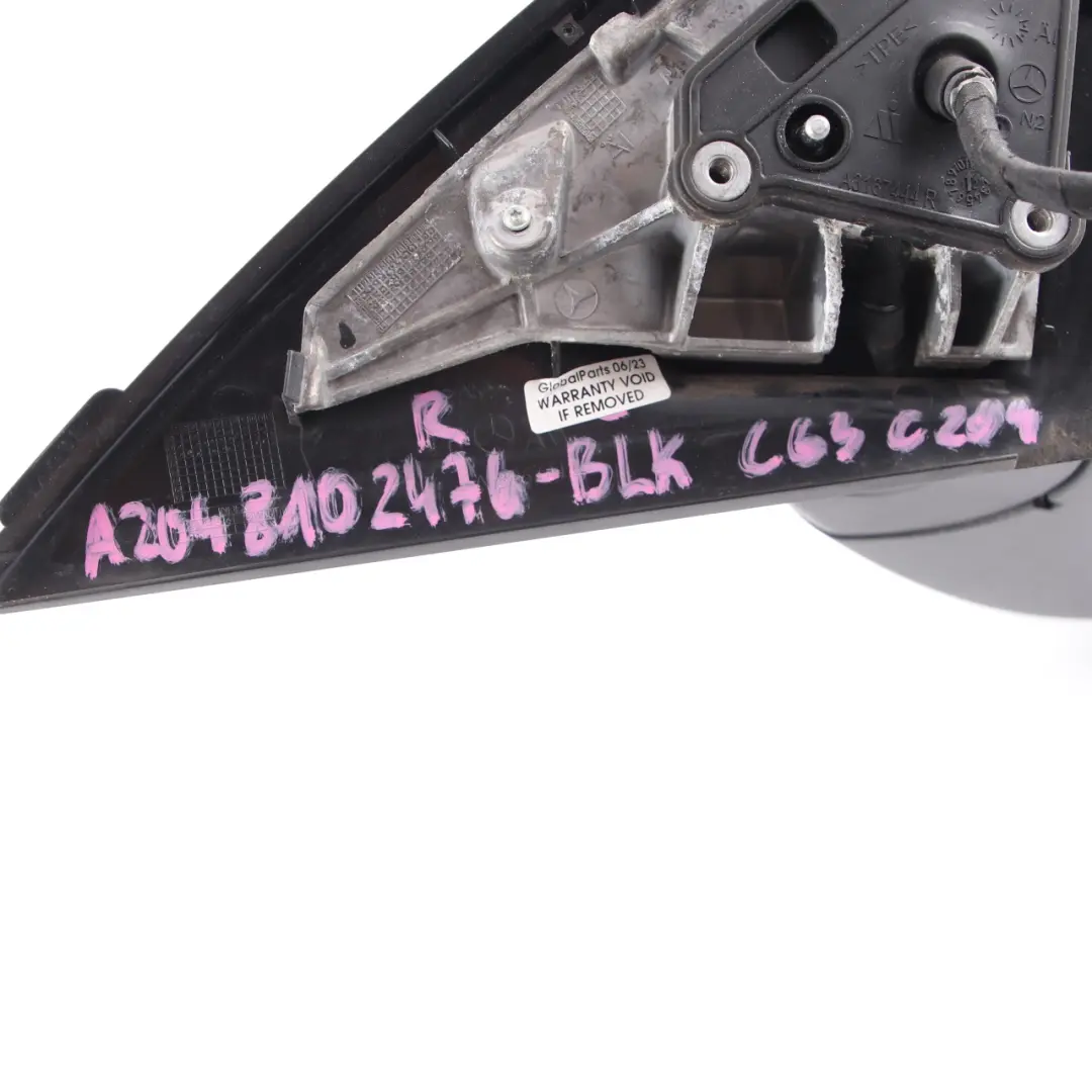 Wing Mirror Door Right O/S Outside Power Fold Auto Dip Black to Mercedes W204 Coupe with Part number A2048102476 Mercedes W204 Coupe Wing Mirror Door Right O/S Outside Power Fold Auto Dip Black - SKU rhd-A2048102476-BLK - Part number A2048102476