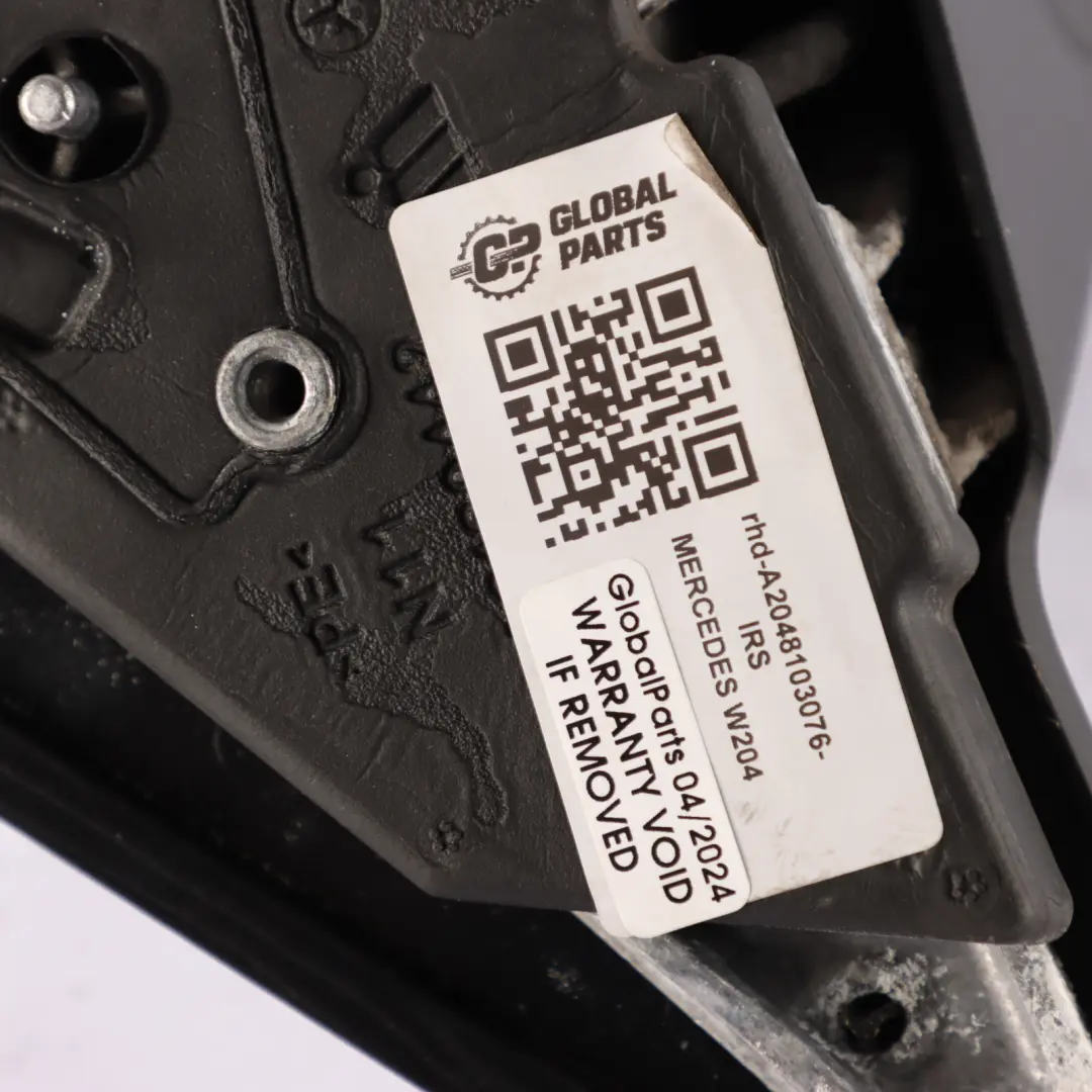 Mercedes W204 Wing Mirror Power Fold Door Right O/S Outside Iridium Silver - 775 - SKU rhd-A2048103076-IRS - Part number A2048103076
