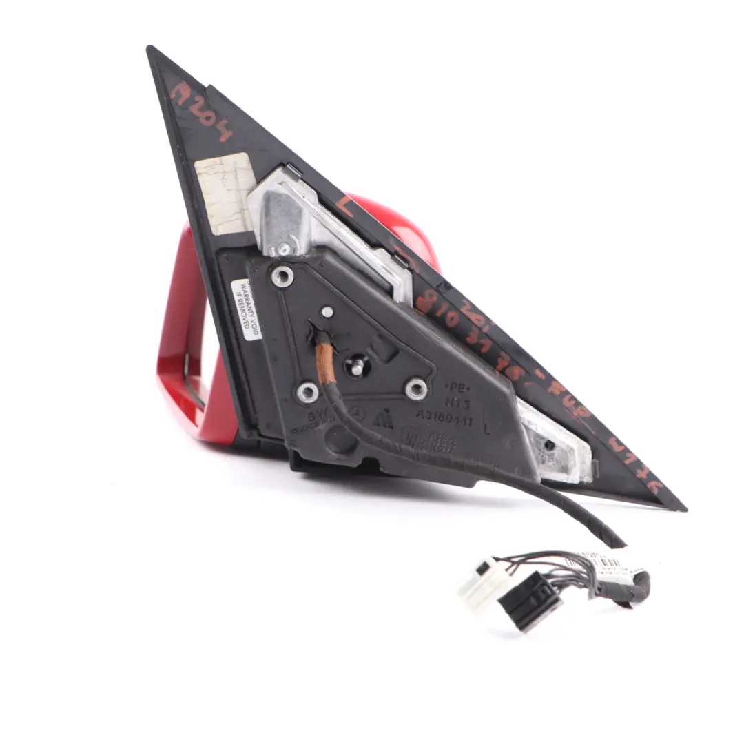 Wing Mirror Power Fold Door Left N/S Outside Fire Opal Red - 590 to Mercedes W204 with Part number A2048103176 Mercedes W204 Wing Mirror Power Fold Door Left N/S Outside Fire Opal Red - 590 - SKU rhd-A2048103176-FUP - Part number A2048103176
