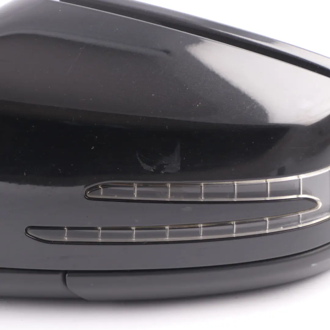 Mercedes W204 Wing Mirror Power Fold Door Left N/S Obsidian Black Metallic 197 - SKU rhd-A2048103176-OB - Part number A2048103176