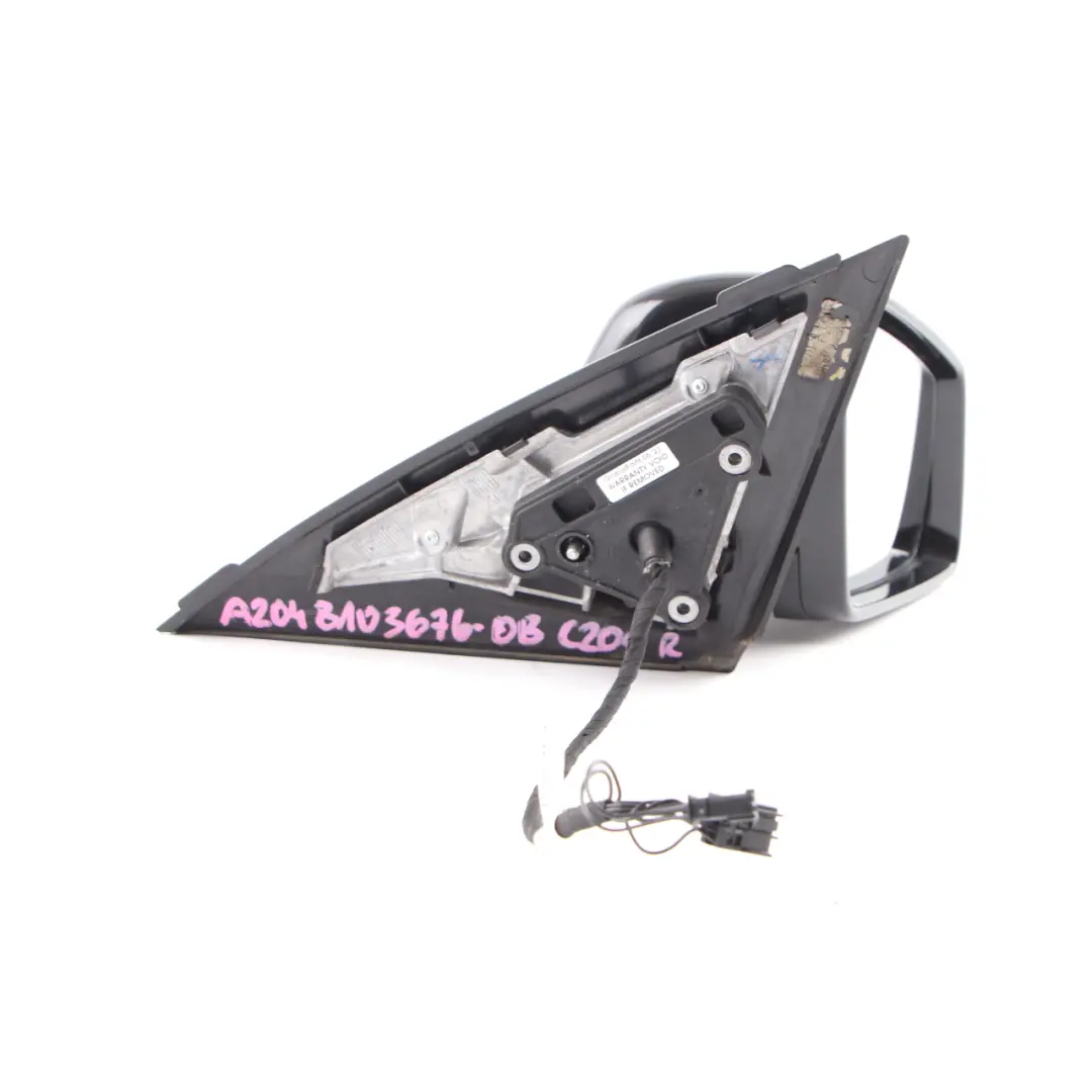 Mercedes W204 Coupe Wing Mirror Door Right O/S Outside Obsidian Black - 197 - SKU rhd-A2048103676-OB1 - Part number A2048103676