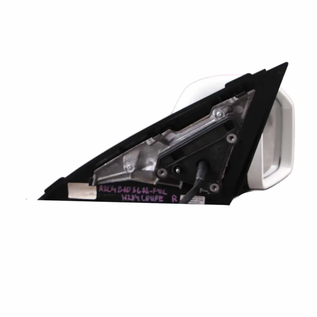 Mercedes W204 Coupe Wing Mirror Door Right O/S Power Fold Polar White - 149 - SKU rhd-A2048103676-POL - Part number A2048103676